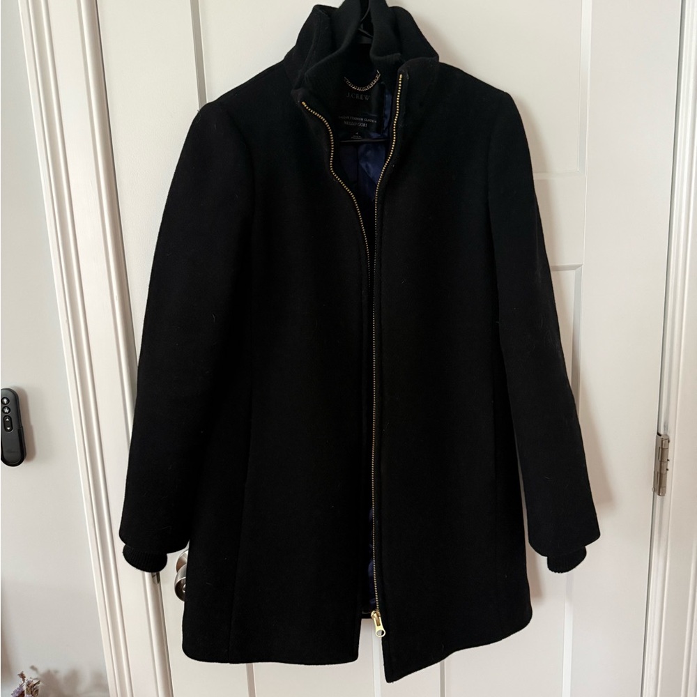 J. Crew Black Wool Cocoon coat